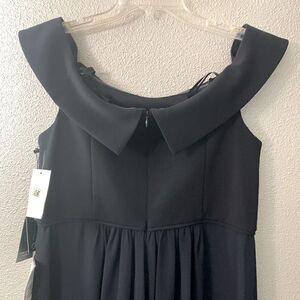 ADRIANNA Papell Crepe Chiffon Gown off shoulder back zip fully lined NWT sz 12